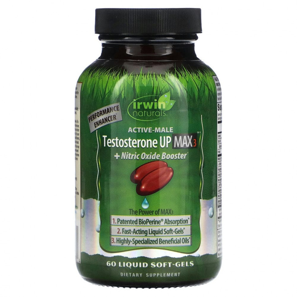 ���� ������ (Iherb) Irwin Naturals, Testosterone Up Max 3 + ������ � ������� �����, 60 ����������� ������, ������ �� 6570 ���