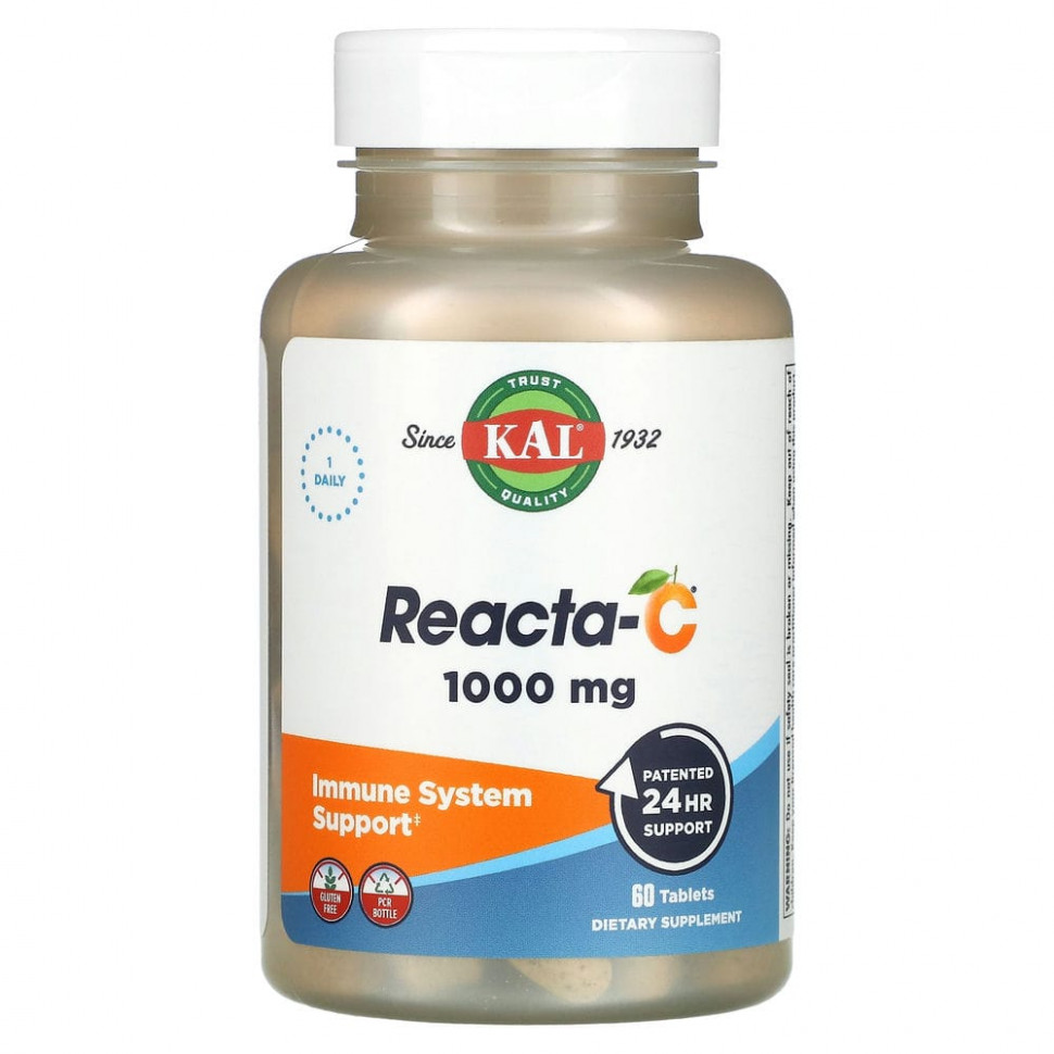���� ������ (Iherb) KAL, Reacta-C, 1000 ��, 60 ��������, ������ �� 2290 ���
