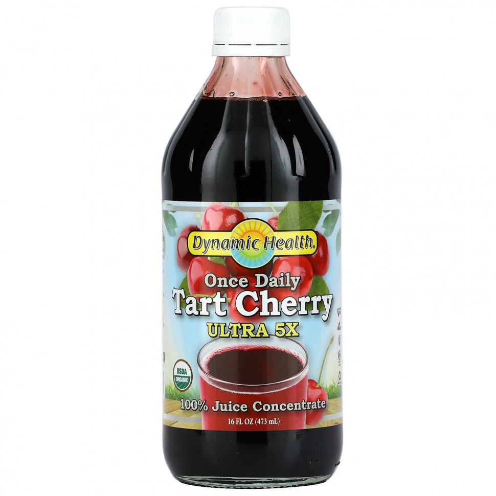 ���� ������ (Iherb) Dynamic Health Laboratories, Once Daily Tart Cherry, Ultra 5X, �����, 100% ����������������� ���, 473 �� (16 ����. �����), ������ �� 4600 ���