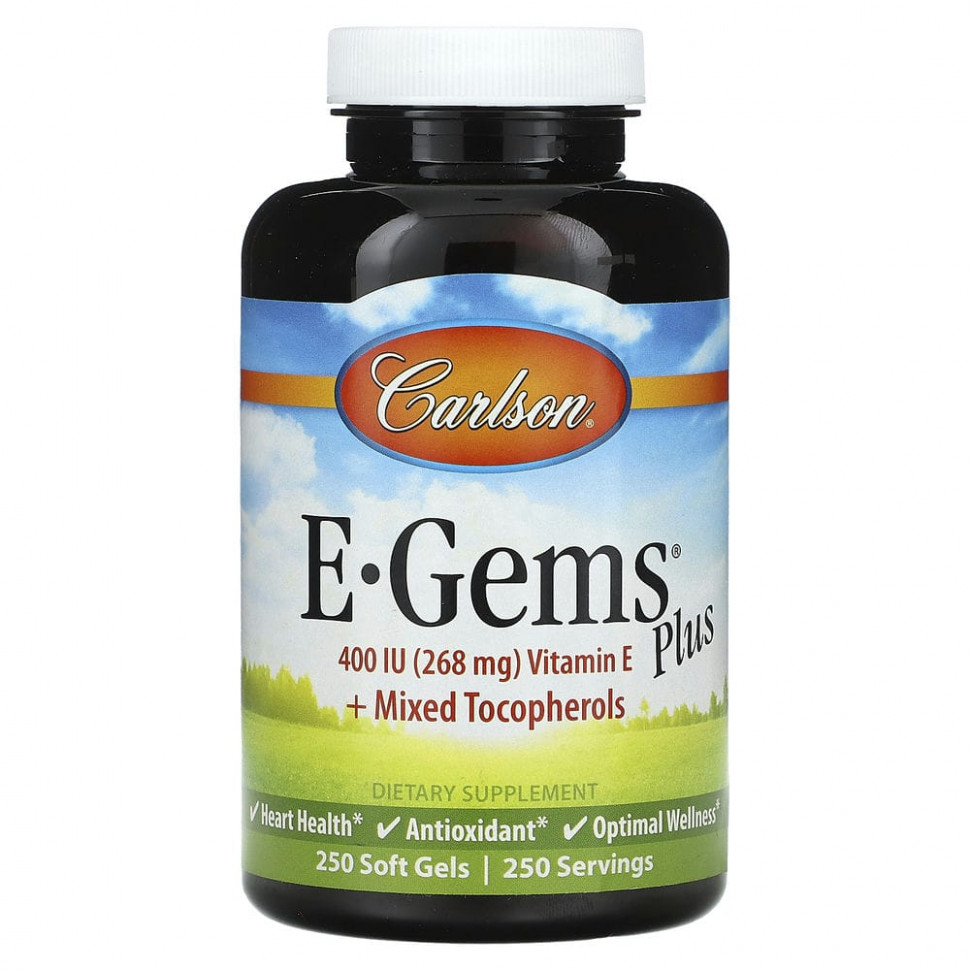 ���� ������ (Iherb) Carlson, E-Gems Plus, 268 �� (400 ��), 250 ������ ��������, ������ �� 12570 ���
