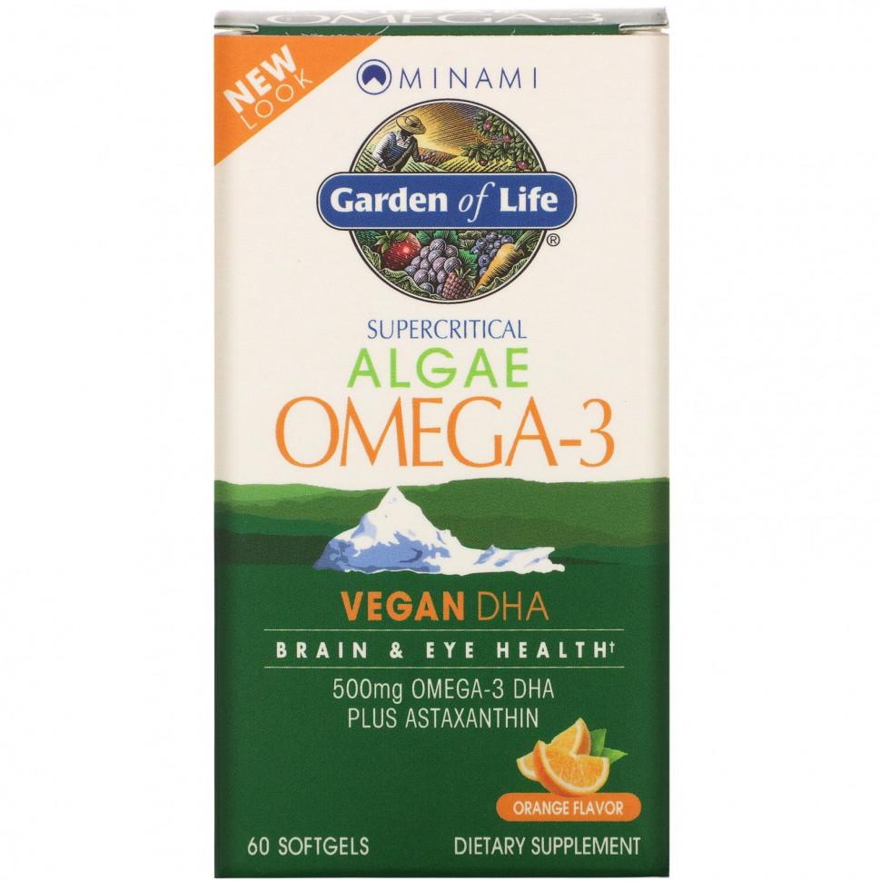 ���� ������ (Iherb) Minami Nutrition, Algae Omega-3, ������������ ����, 60 ������ ��������, ������ �� 6480 ���