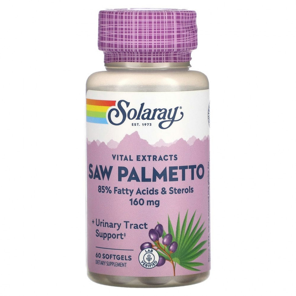   (Iherb) Solaray, Vital Extracts Saw Palmetto, 160 , 60  ,   2360 