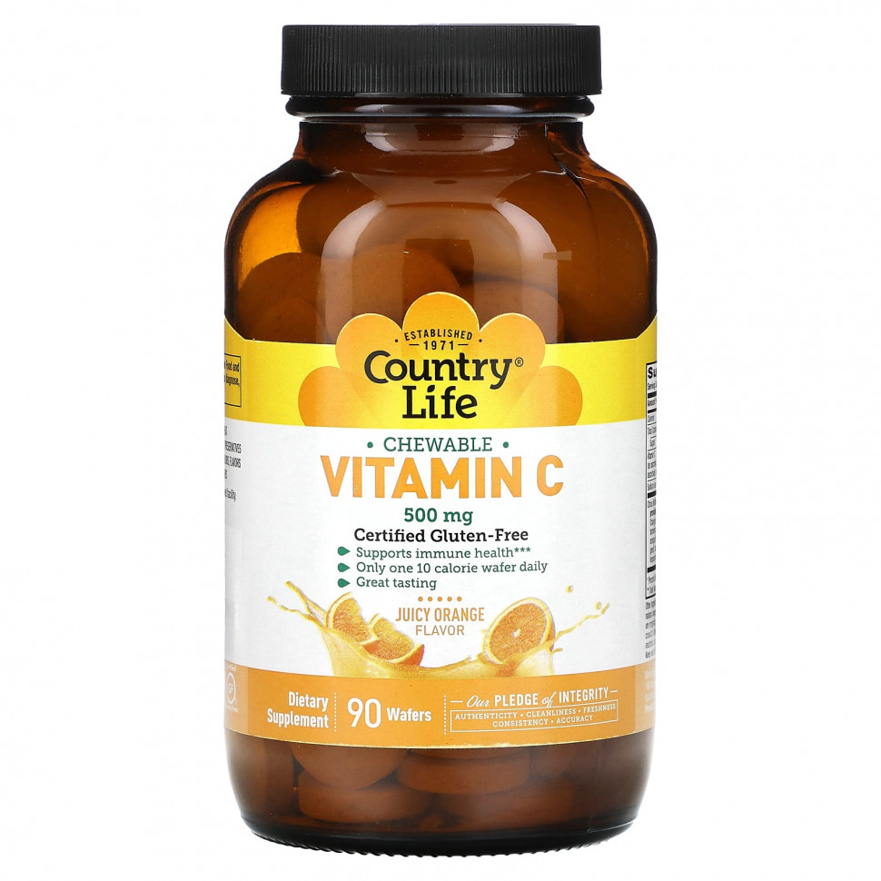 ���� ������ (Iherb) Country Life, ����������� �������� � ��������� C, ������ ��������, 500 ��, 90 ������, ������ �� 2780 ���