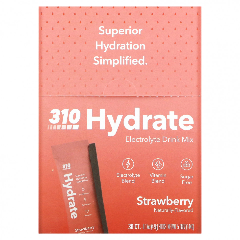 ���� ������ (Iherb) 310 Nutrition, Hydrate, ����� ��� ������������� ������������, ��������, 30 ������ �� 4,9 � (0,17 �����), ������ �� 7310 ���