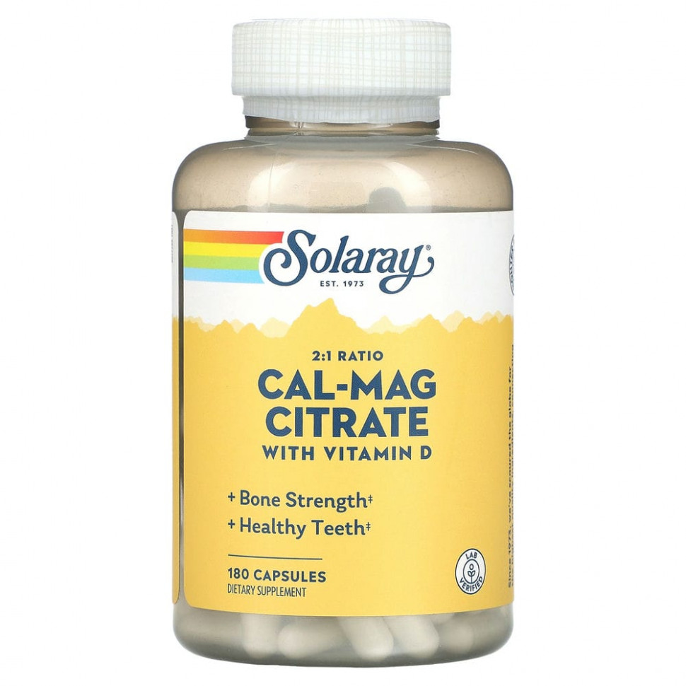 ���� ������ (Iherb) Solaray, ������ ������� � ������ � ����������� 2:1 � ����������� �������� D-3, 180 ������, ������ �� 2880 ���