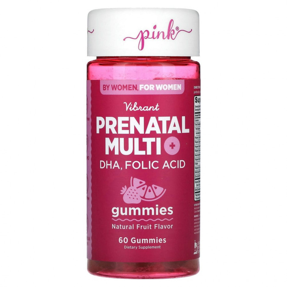 ���� ������ (Iherb) Pink, Vibrant Prenatal Multi + DHA, �������� �������, ����������� ������, 60 ����������� ��������, ������ �� 3180 ���
