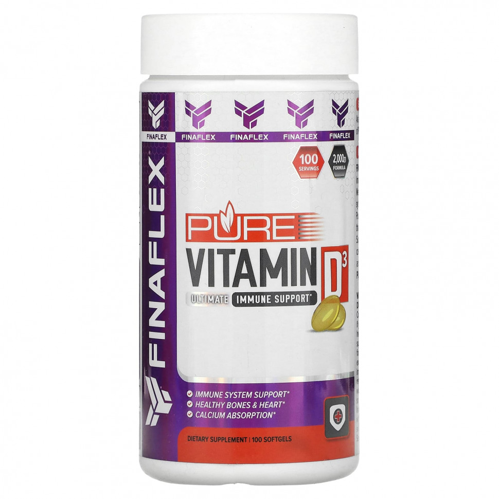 ���� ������ (Iherb) Finaflex, Pure Vitamin D3, 50 mcg (2,000 IU), 100 Softgels, ������ �� 2230 ���