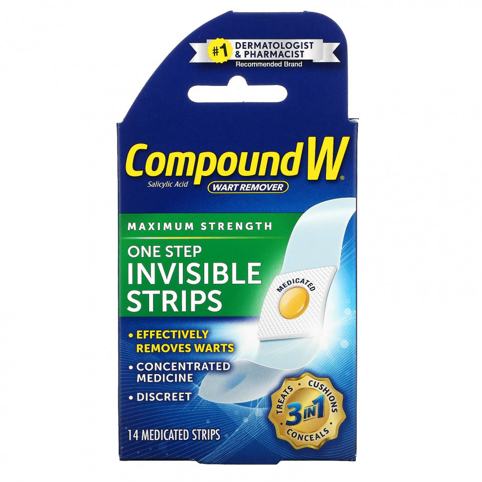   (Iherb) Compound W,    , One Step Invisible Strips,   , 14  ,   2350 