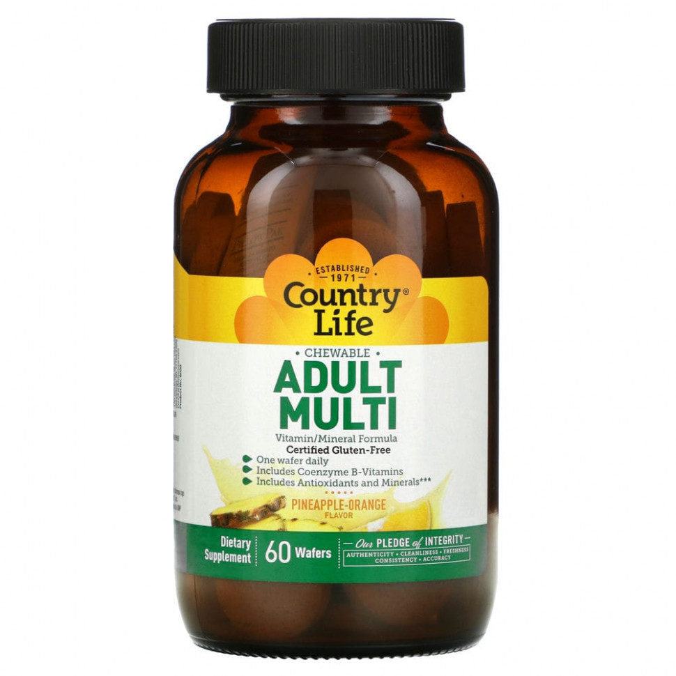 ���� ������ (Iherb) Country Life, ����������� �������������� ��� ��������, ������ � ��������, 60 ����������� ��������, ������ �� 3020 ���