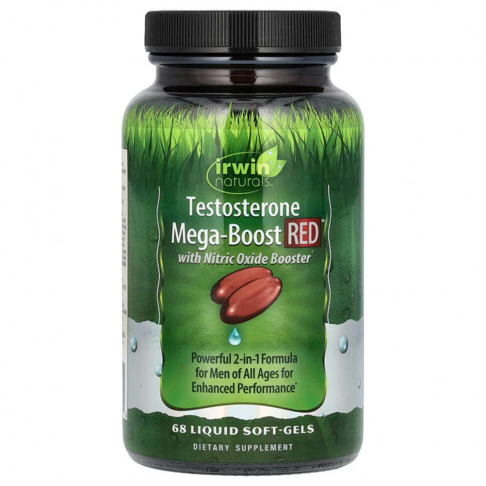 ���� ������ (Iherb) Irwin Naturals, Testosterone Mega-Boost RED, ��������� ������ ������������, 68 ������ � ���������, ������ �� 7040 ���