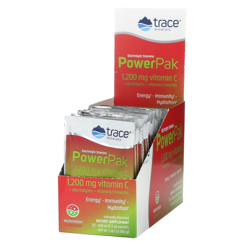 ���� ������ (Iherb) Trace Minerals �, PowerPak, ���������� ��� ��������� ������������, �����, 30 ��������� �� 5,5 � (0,19 �����), ������ �� 3520 ���