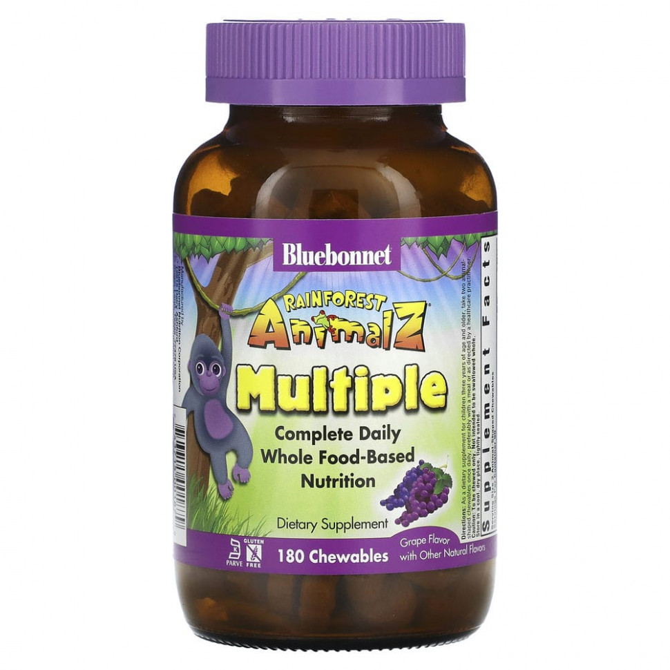 ���� ������ (Iherb) Bluebonnet Nutrition, Rainforest Animalz, ������������� �� ������ ������� ���������, ����������� ������������ �� ������ ���������, 180 ����������� �������� � ����� ��������, ������ �� 4920 ���