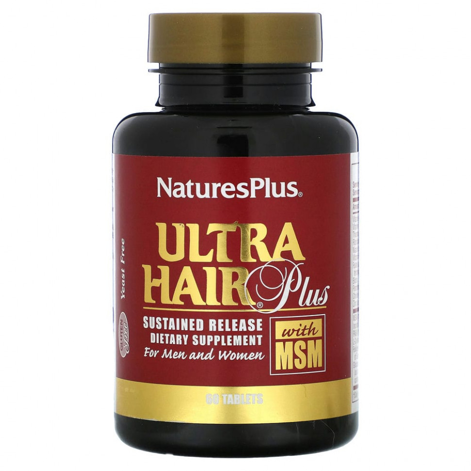 ���� ������ (Iherb) NaturesPlus, Ultra Hair Plus ������� ��� ����� � MSM, ��� ������ � ������ 60 ��������, ������ �� 4500 ���