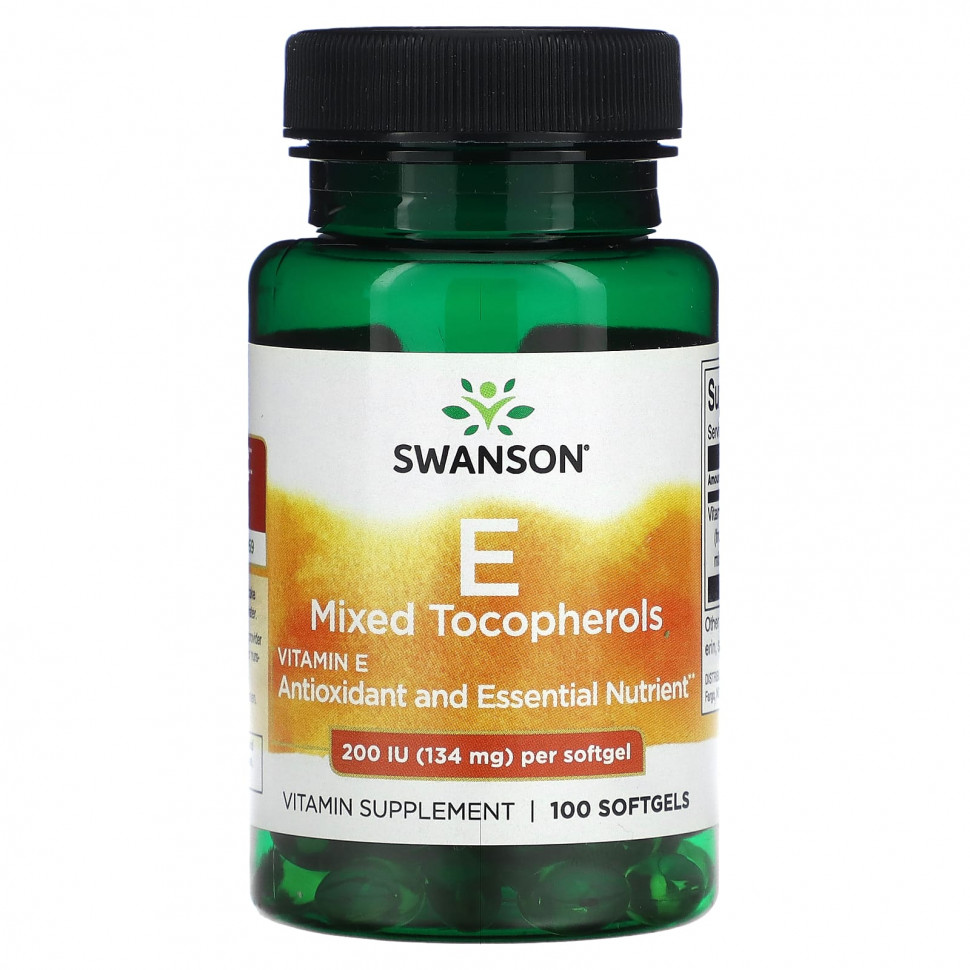 ���� ������ (Iherb) Swanson, ����� ����������� � ��������� E, 200 �� (134 ��), 100 ������ ��������, ������ �� 1460 ���