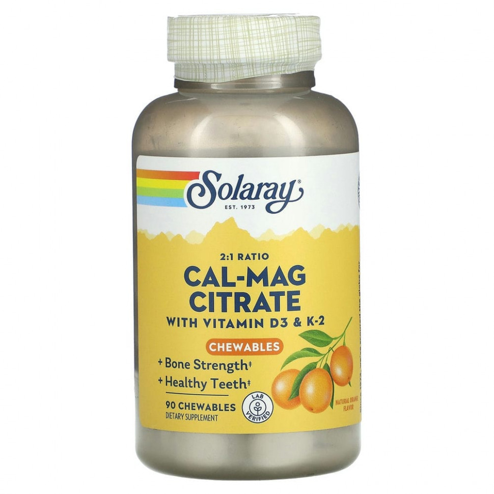 ���� ������ (Iherb) Solaray, ������ ������ � ������� � ���������� D3 � K2, ����������� ������������ ����, 90 ����������� ��������, ������ �� 3850 ���