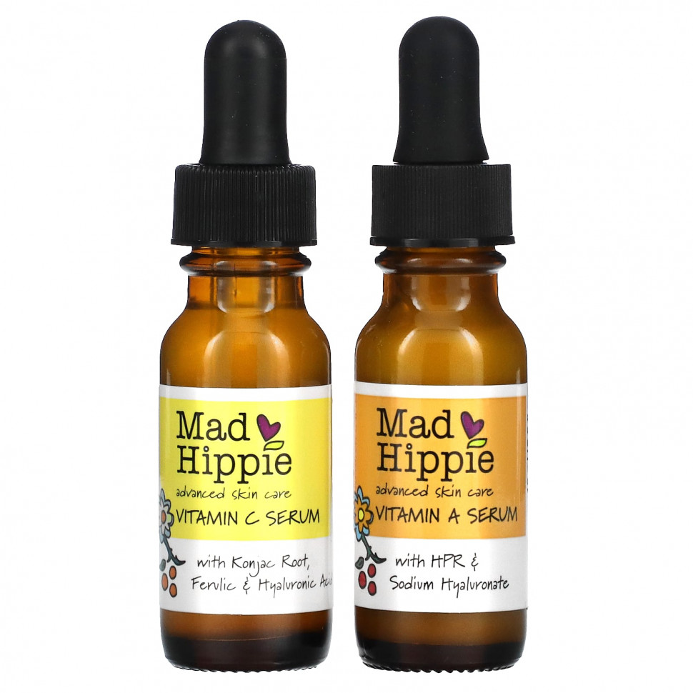 ���� ������ (Iherb) Mad Hippie, Day & Night Dual Pack, Vitamin C & Vitamin A Serum, 2 Bottles, 15 ml Each, ������ �� 4530 ���