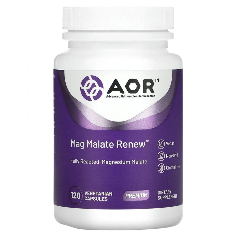   (Iherb) Advanced Orthomolecular Research AOR, Mag Malate Renew, 120  ,   4800 