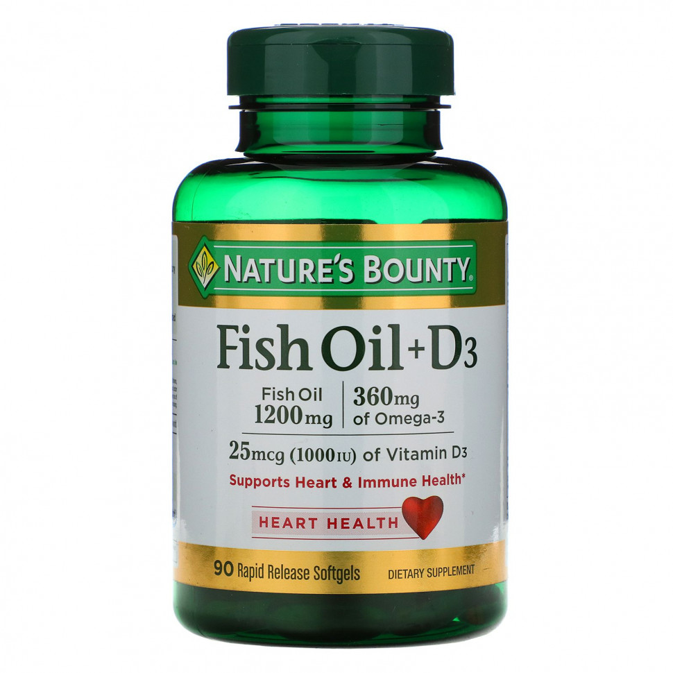 ���� ������ (Iherb) Nature's Bounty, ����� ��� + D3, 90 ������ �������������� ������ ������, ������ �� 3880 ���