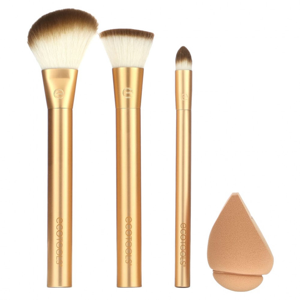 ���� ������ (Iherb) EcoTools, Precious Metals, Face Blend + Sculpt Set, ����� �� 4 ���������, ������ �� 2320 ���