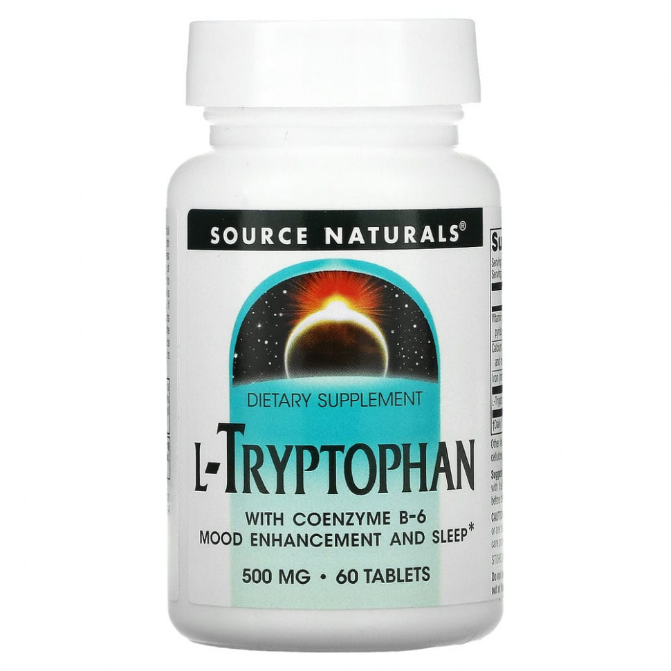 ���� ������ (Iherb) Source Naturals, L-��������� � ��������� �6 � ���������� �����, 500 ��, 60 ��������, ������ �� 2550 ���
