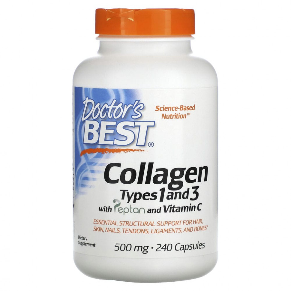 ���� ������ (Iherb) Doctor's Best, Peptan, �������� 1 � 3 ����� � ��������� C, 500 ��, 240 ������, ������ �� 3440 ���