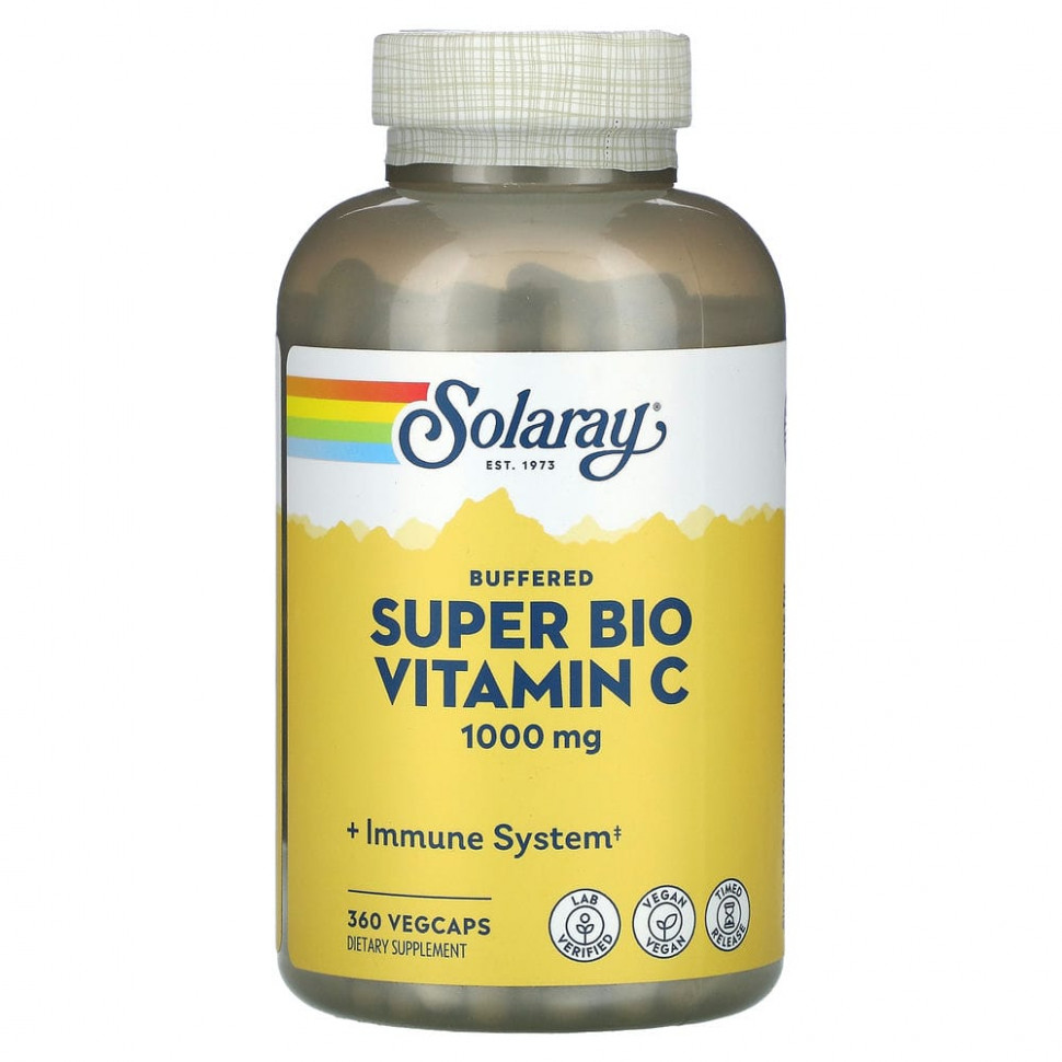 ���� ������ (Iherb) Solaray, Super Bio Vitamin C, ���������������� ������� �, 500 ��, 360 �������������� ������, ������ �� 5160 ���