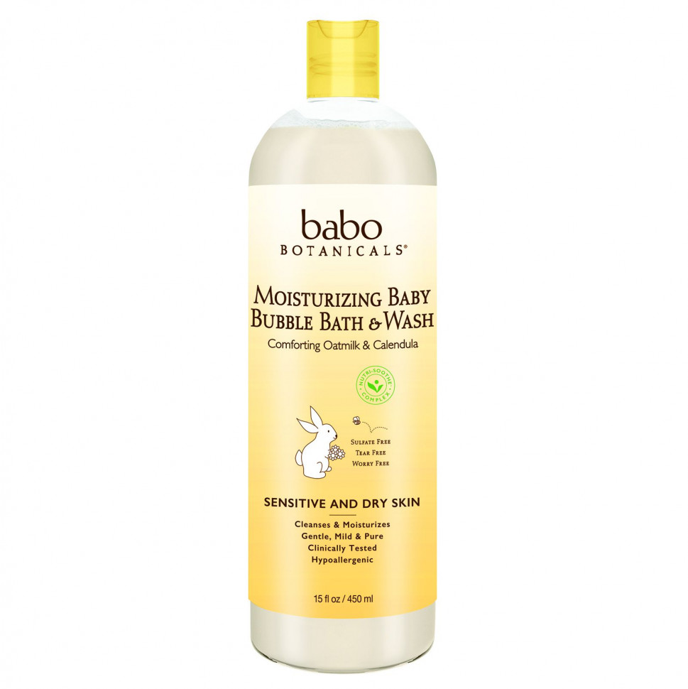 ���� ������ (Iherb) Babo Botanicals, ����������� �������� ��� �������� � ������ Baby Bubble Bath & Wash, ��������� � ������� �������, 15 �. ���. (450 ��), ������ �� 4200 ���