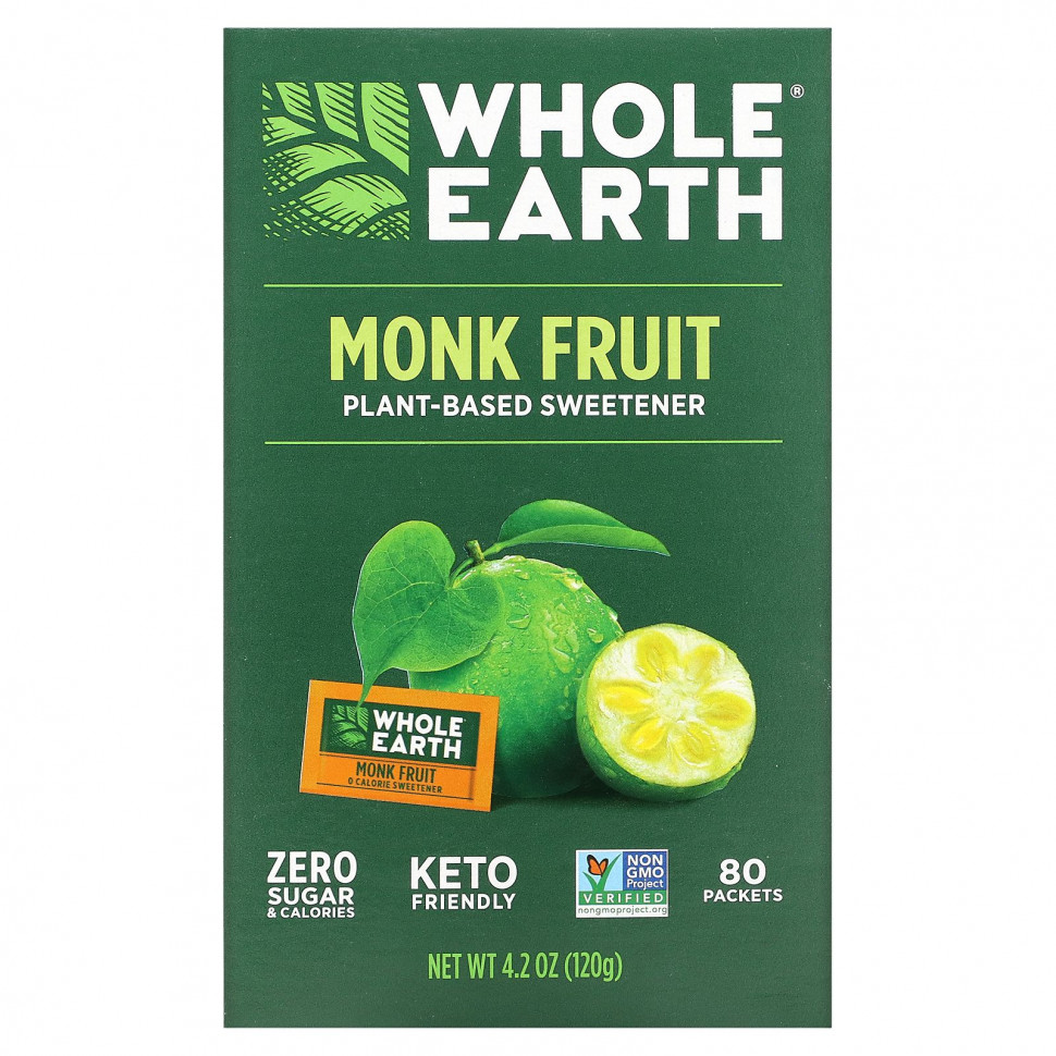 ���� ������ (Iherb) Whole Earth, ������������� �� ������������ ������, �����, 80 ���������, ������ �� 1880 ���