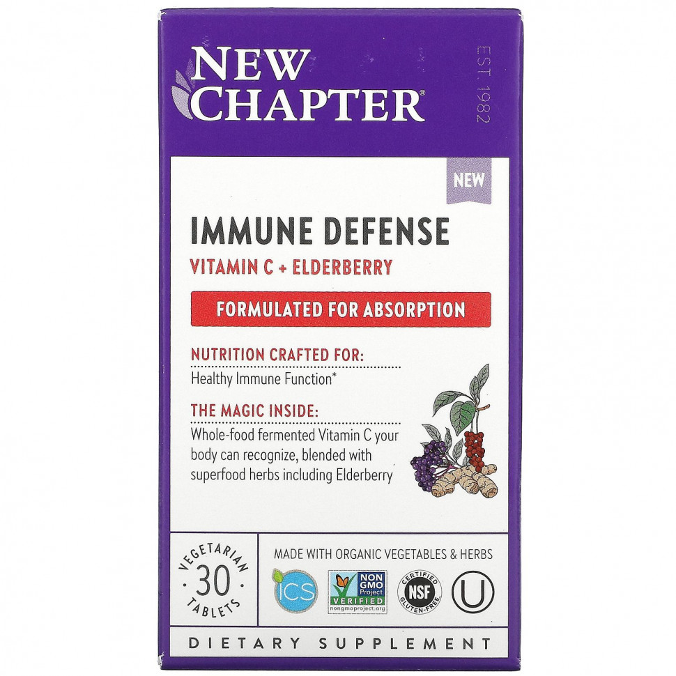 ���� ������ (Iherb) New Chapter, Immune Defense, ������� C � ������, 30 �������������� ��������, ������ �� 4220 ���