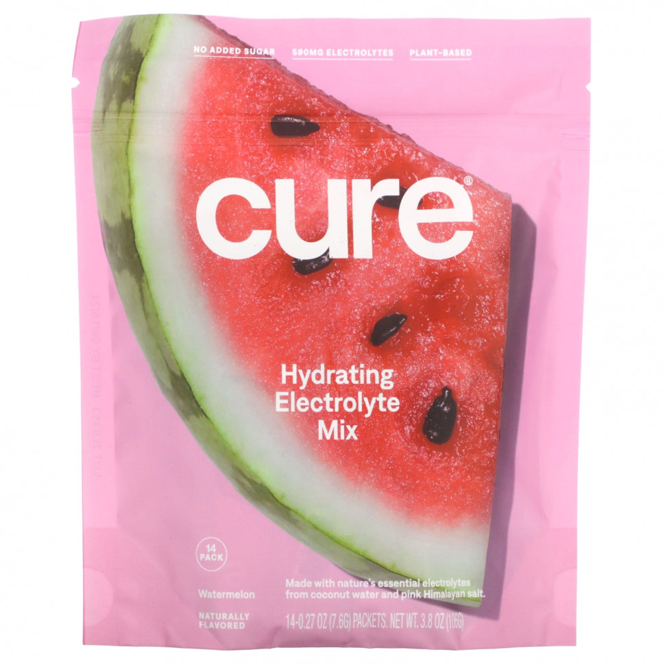 ���� ������ (Iherb) Cure Hydration, ����������� ����� ������������, �����, 14 ��������� �� 7,6 � (0,27 �����), ������ �� 5090 ���