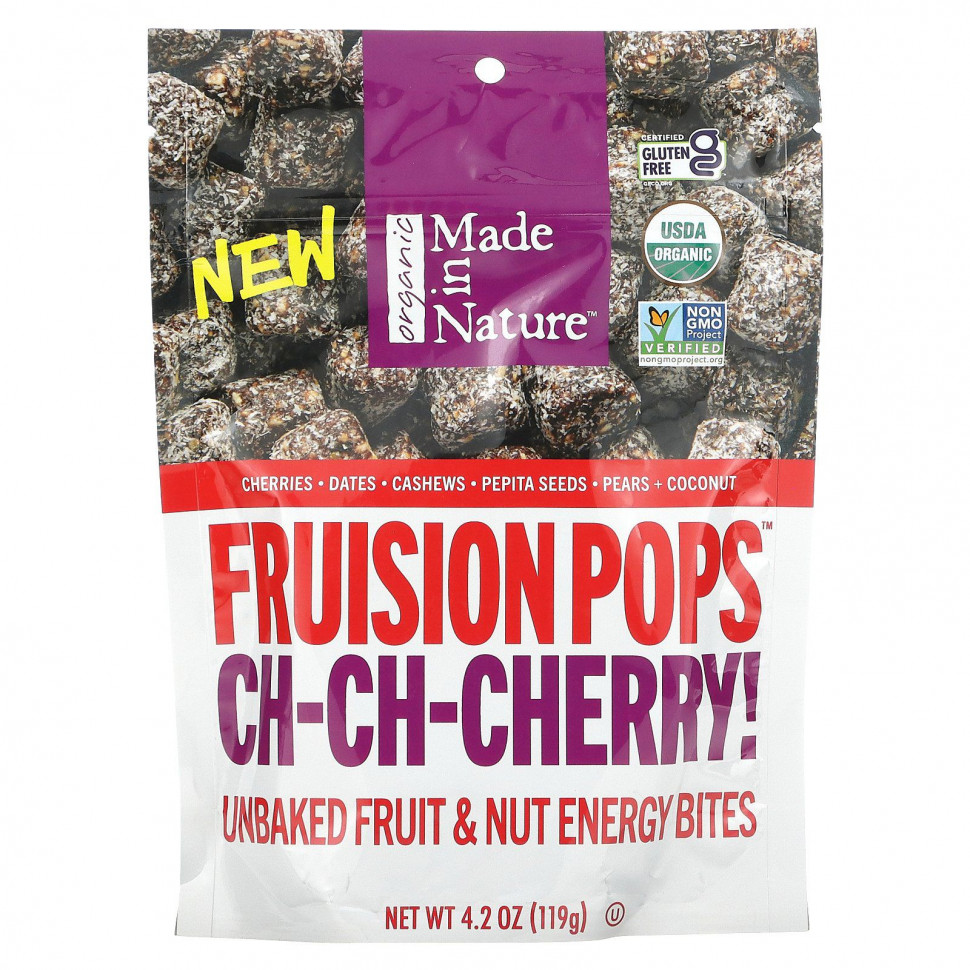   (Iherb) Made in Nature, Organic Fruision Pops, Ch-Ch-Cherry,   , , 119 , 4,2 ),   950 