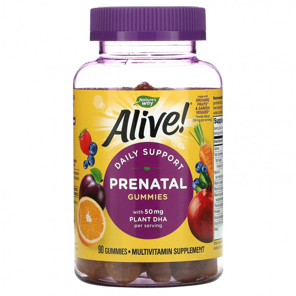 ���� ������ (Iherb) Nature's Way, Alive! ������� � ������������ ��� ��� ����������, �������� � ������, 90 ����������� ��������, ������ �� 3800 ���
