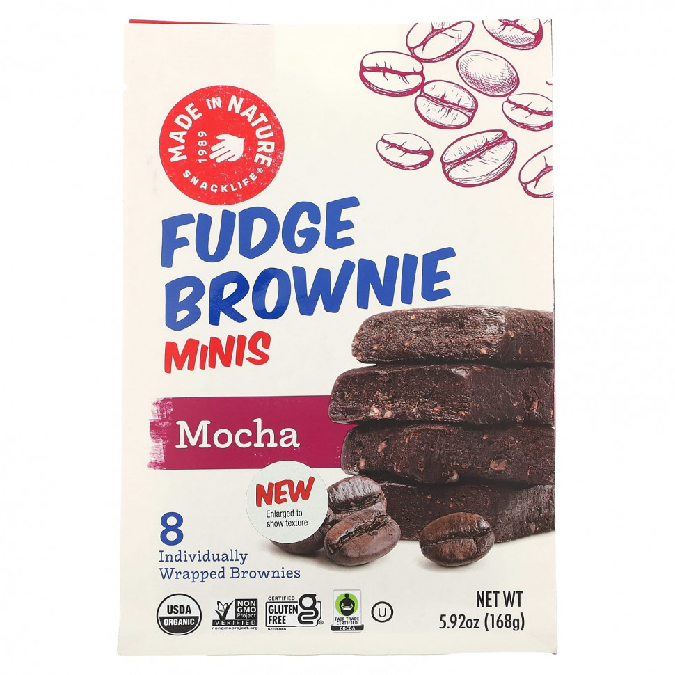   (Iherb) Made in Nature, Fudge Brownie Minis, , 8 , 168  (5,92 ),   1470 