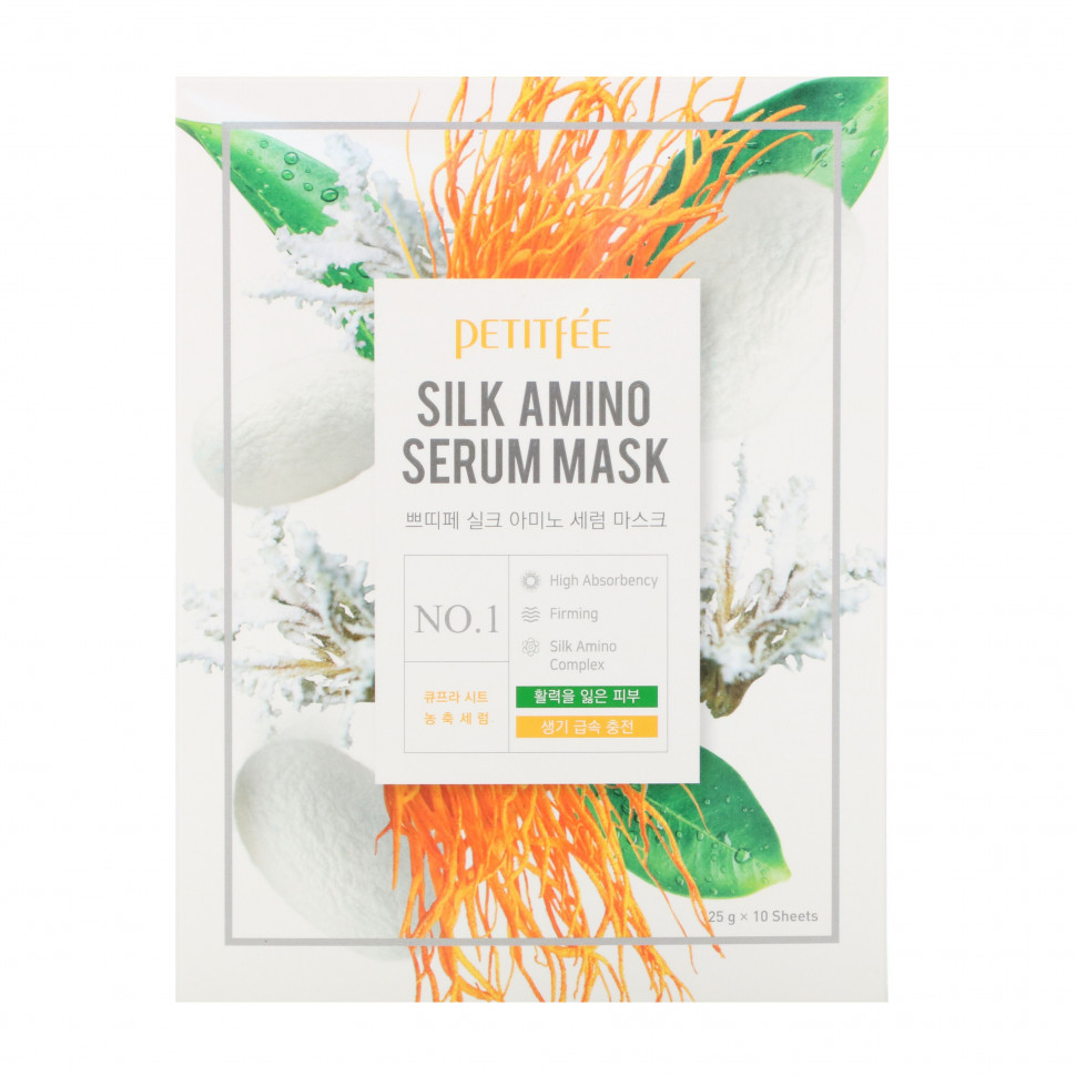 ���� ������ (Iherb) Petitfee, Silk Amino Serum, �����, 10 ��. �� 25 �, ������ �� 2580 ���