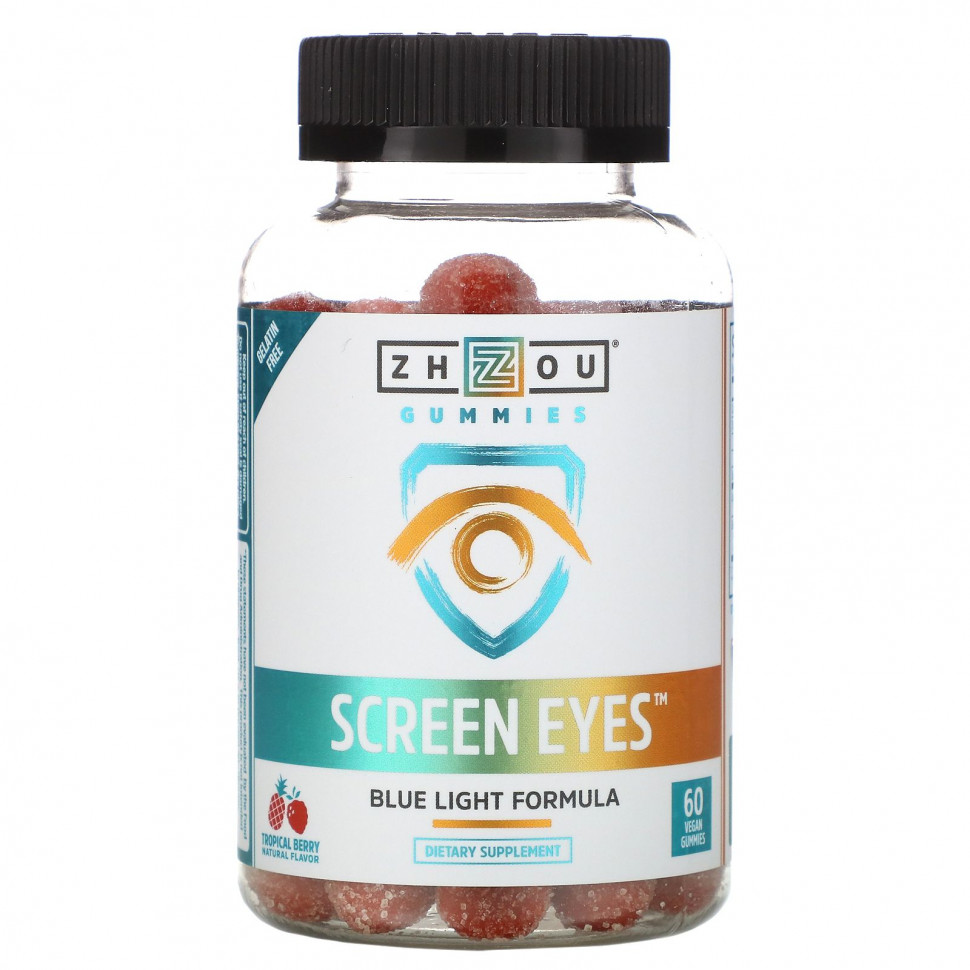 ���� ������ (Iherb) Zhou Nutrition, Screen Eyes, ����������� �����, 60 ��������� ����������� ��������, ������ �� 3110 ���