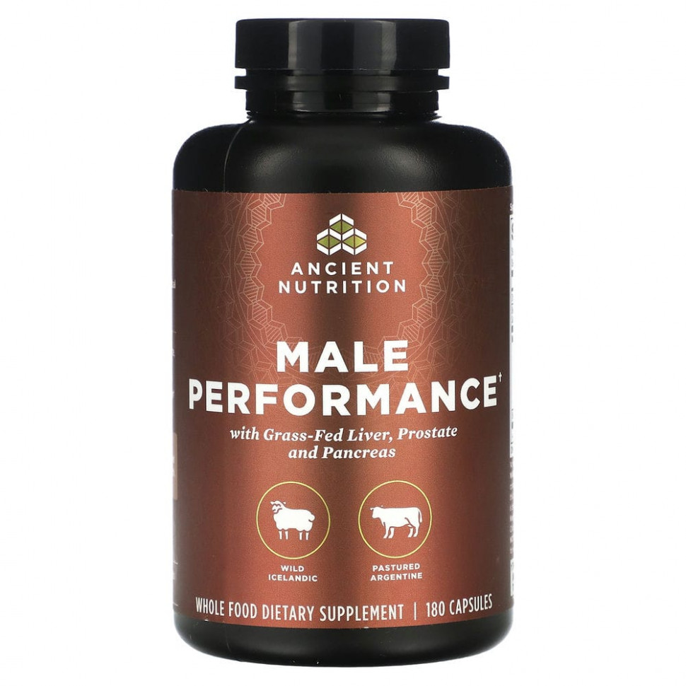 ���� ������ (Iherb) Dr. Axe / Ancient Nutrition, Male Performance, 180 ������, ������ �� 8760 ���