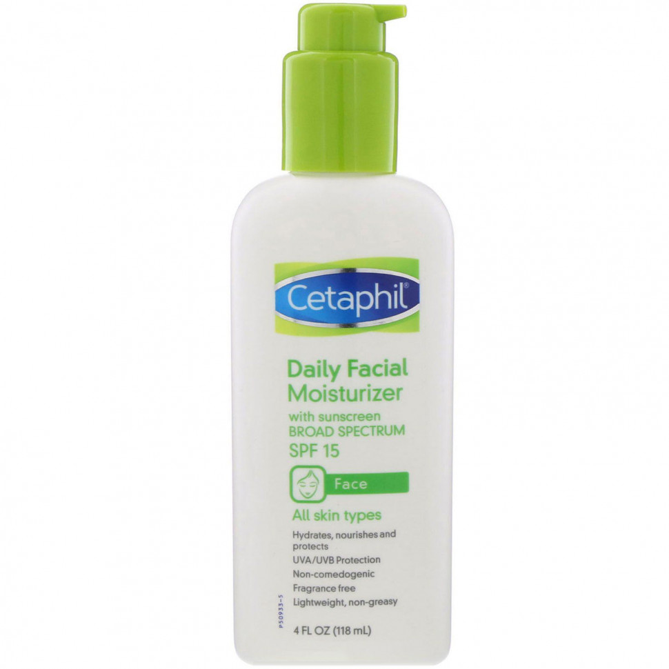 ���� ������ (Iherb) Cetaphil, ������� ����������� ������ ��� ���� � SPF 15, 118 ��, ������ �� 4680 ���