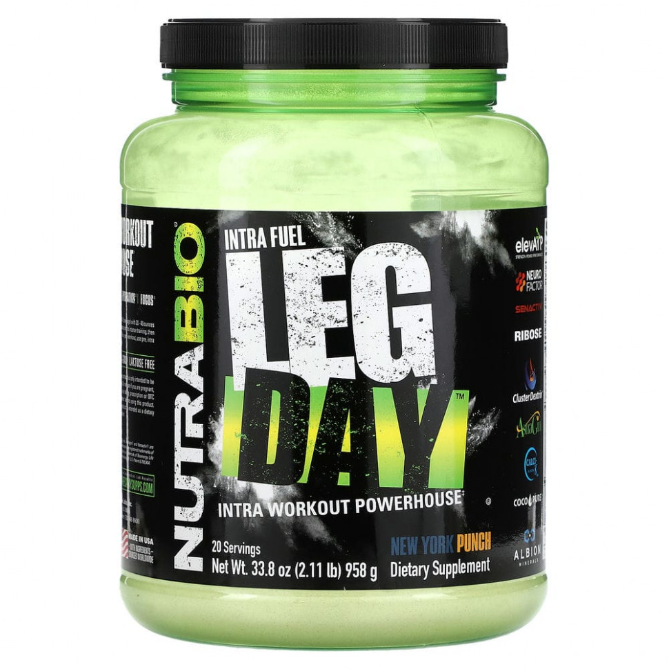 ���� ������ (Iherb) Nutrabio Labs, Intra Fuel, Leg Day, New York Punch, 958 � (2,11 �����), ������ �� 11460 ���