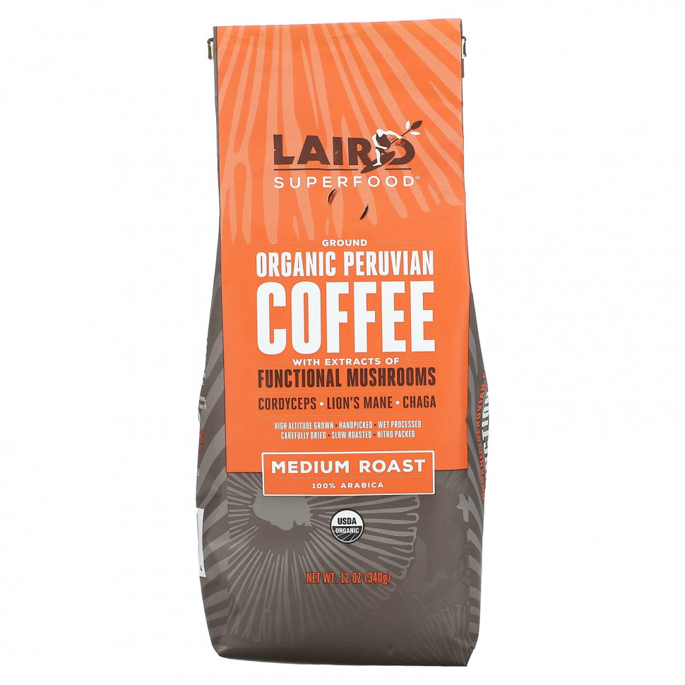 ���� ������ (Iherb) Laird Superfood, ������������ ���������� ����, �������, ������� �������, 340 � (12 �����), ������ �� 3670 ���