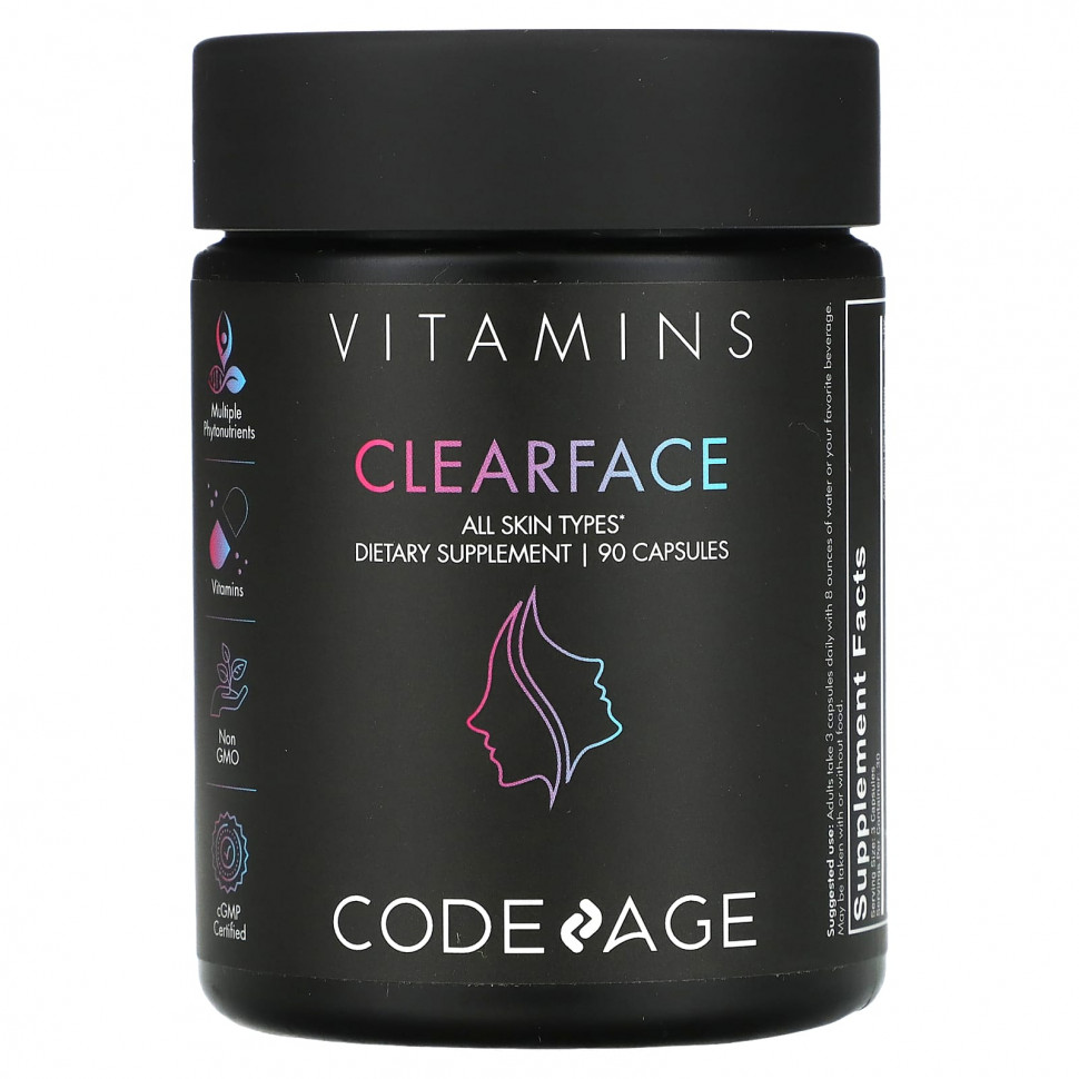 ���� ������ (Iherb) Codeage, Vitamins, Clearface`` 90 ������, ������ �� 4870 ���