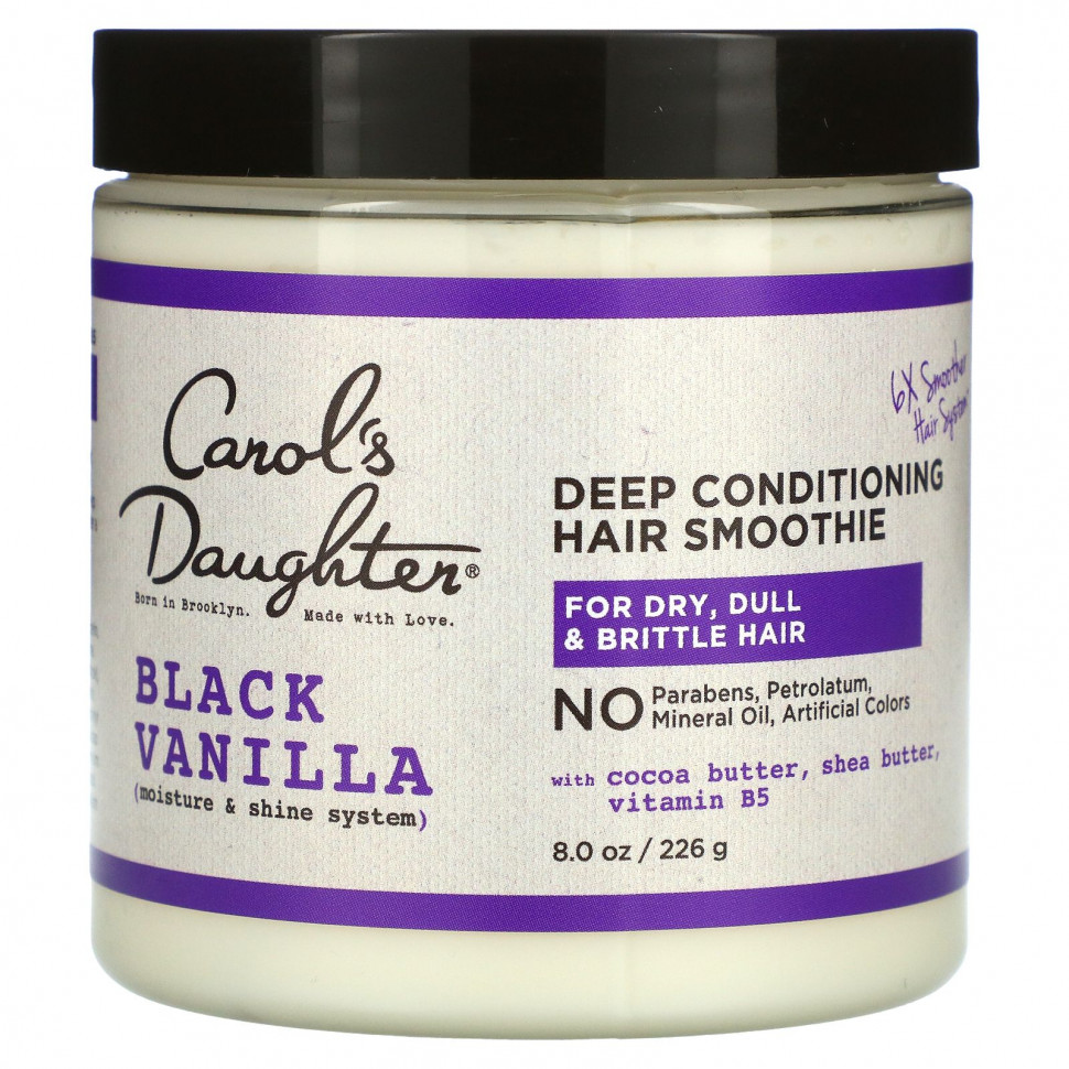 ���� ������ (Iherb) Carol's Daughter, Black Vanilla, Moisture & Shine System, ����� ��� ��������� ����������������� �����, ��� �����, ������� � ������ �����, 226 � (8 �����), ������ �� 3860 ���