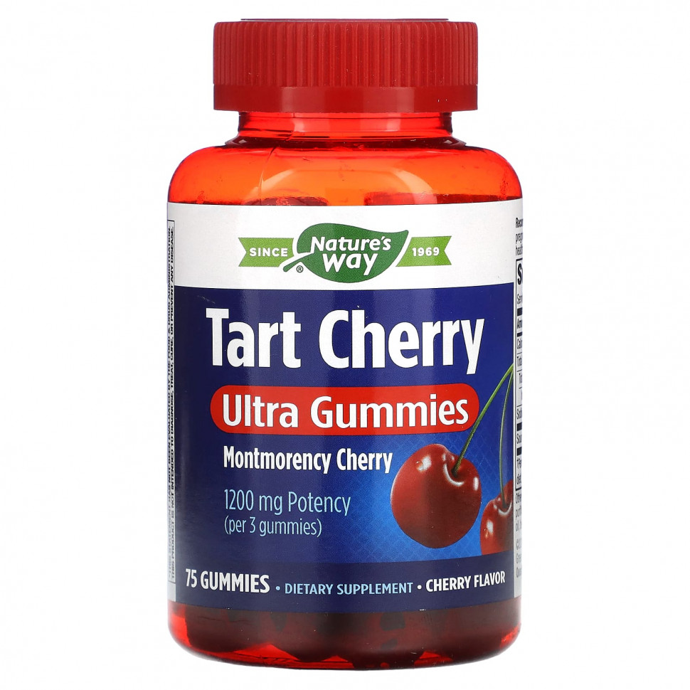 ���� ������ (Iherb) Nature's Way, Tart Cherry, Ultra Gummies, �����, 400 ��, 75 ����������� ��������, ������ �� 3980 ���