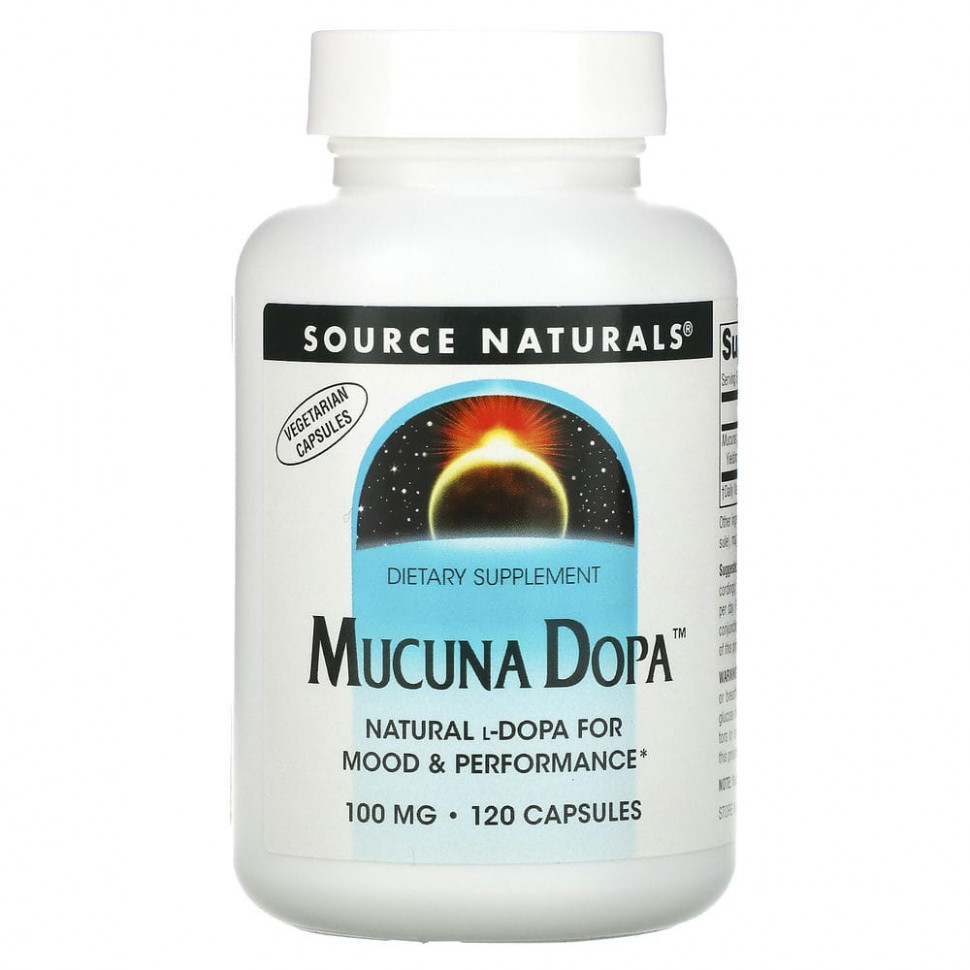 ���� ������ (Iherb) Source Naturals, Mucuna Dopa, 100 ��, 120 ������, ������ �� 4000 ���