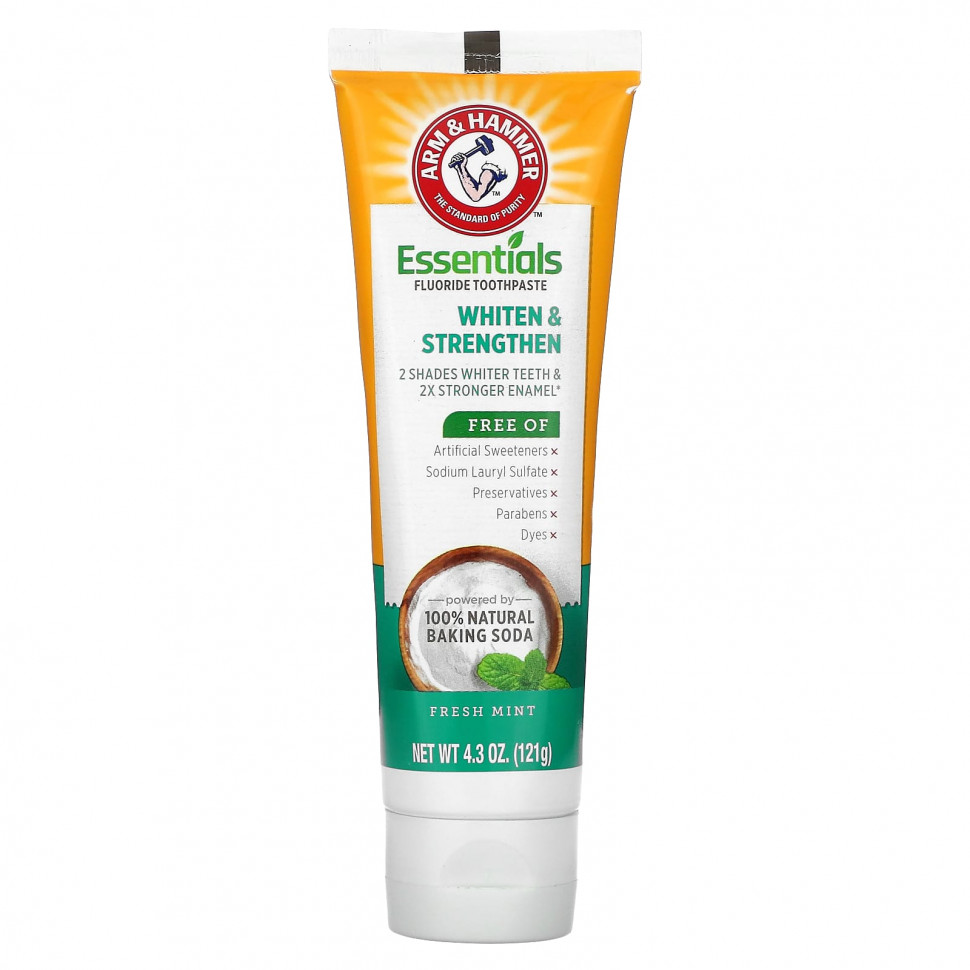 ���� ������ (Iherb) Arm & Hammer, Whiten & Strengthen, ������ ����� � ������������ �������, ������ ����, 121 � (4,3 �����), ������ �� 1140 ���