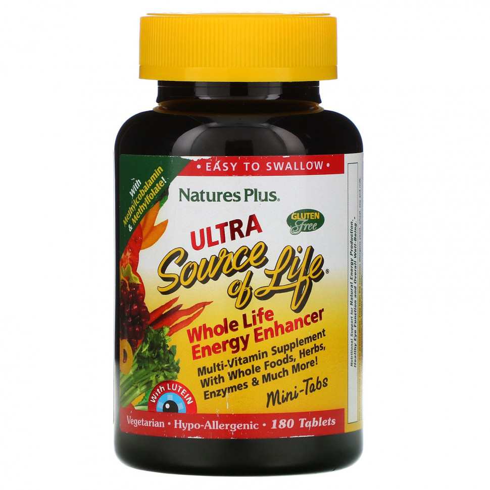 ���� ������ (Iherb) NaturesPlus, Ultra Source of Life, Whole Life Energy Enhancer, 180 ��������, ������ �� 7170 ���