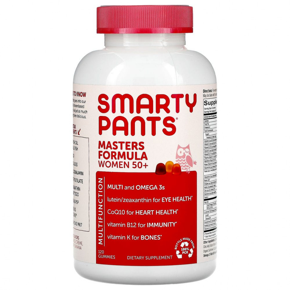 ���� ������ (Iherb) SmartyPants, ������� ��������������� ��� ������ ������ 50 ���, ��������, ������������ ���� � �������� � �������, 120 ����������� ������, ������ �� 7140 ���