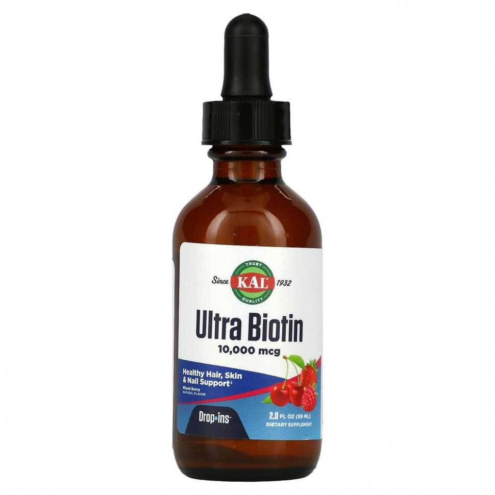 ���� ������ (Iherb) KAL, Ultra Biotin, ����������� ������������ ������ ����, 10000 ���, 59 �� (2 ����. �����), ������ �� 1800 ���