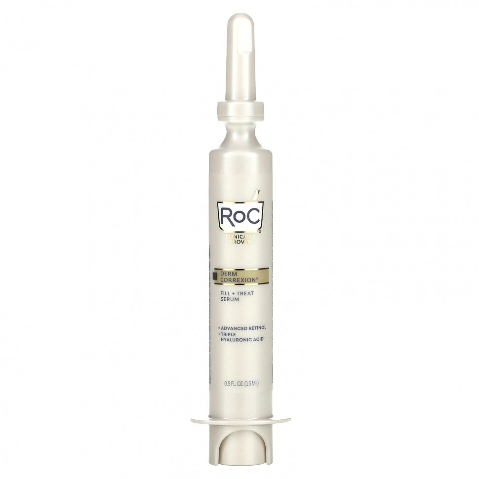 ���� ������ (Iherb) RoC, Derm Correxion, Fill + Treat Serum, Advanced Retinol & Triple Hyaluronic Acid, 0.5 fl oz (15 ml), ������ �� 6620 ���