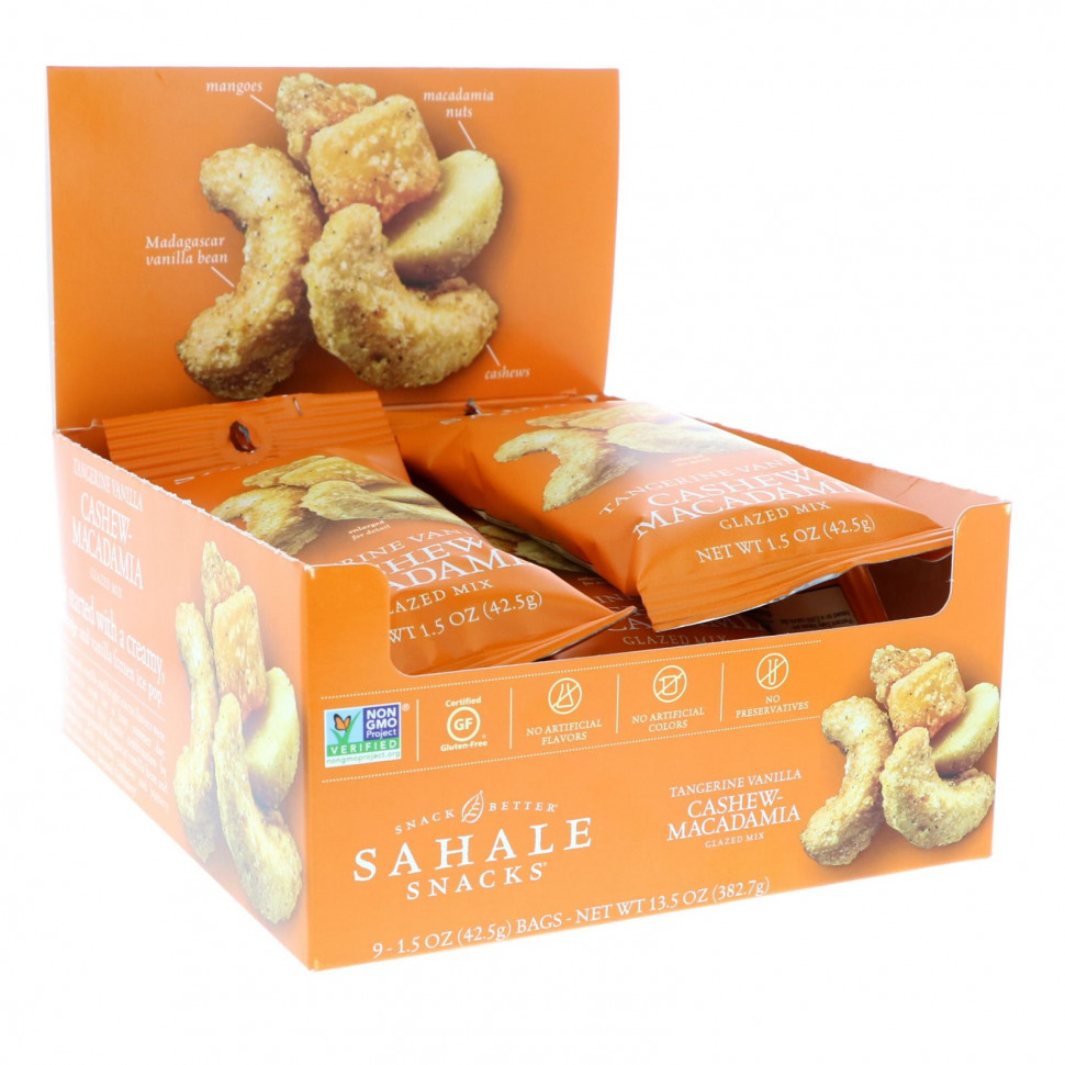 ���� ������ (Iherb) Sahale Snacks, ������������� �����, ��������, ������, ����� � ���������, 9 ���������, 42,5 � (1,5 �����) ������, ������ �� 4090 ���