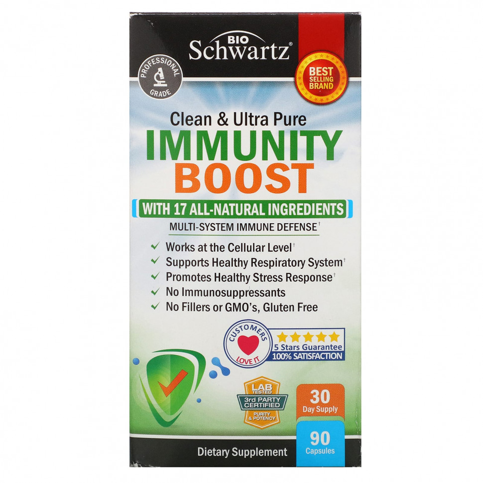 ���� ������ (Iherb) BioSchwartz, Clean & Immunity Boost, ��������� ����������, 90 ������, ������ �� 3440 ���